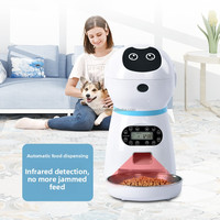 Dispensador de Comida para Mascotas Robótico Inteligente de 3.5L, 4 Comidas, 80 Porciones, Temporizador, Grabación de Voz, Recordatorio, Comedero Automático para Perros y Gatos