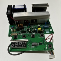 Carte de commande de nettoyage ultrasonique 40 kHz 800 Watts à double affichage avec connecteur de chauffage et réglage de la puissance et du minuterie