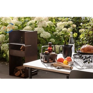 Parrilla de barbacoa de acero resistente a <span class=keywords><strong>la</strong></span> intemperie multifuncional y elegante que puede agregar <span class=keywords><strong>leña</strong></span>, resistencia a <span class=keywords><strong>la</strong></span> corrosión y bajo mantenimiento. - Product Image 4