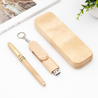 Stylo bille en bois avec clé USB usb2.0 USB en bois 4GB 8GB 16GB 32GB Memory Stick LOGO personnalisé U disque pour cadeau de mariage
