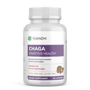 Suplemento Orgânico de Cogumelo <span class=keywords><strong>Chaga</strong></span> de Marca Própria, Extrato de Cogumelo <span class=keywords><strong>Chaga</strong></span>, Cápsulas de Cogumelo <span class=keywords><strong>Chaga</strong></span> - Product Image 1