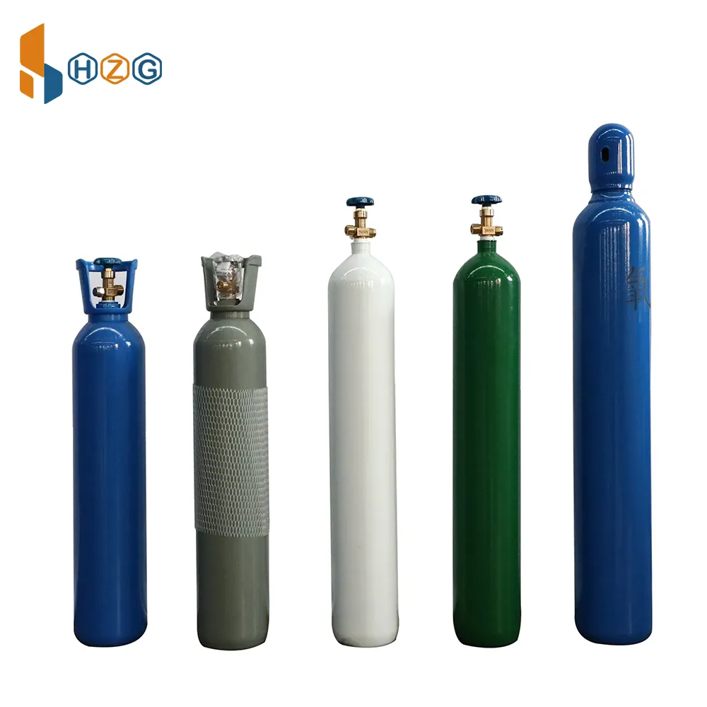 Endüstriyel Lpg helyum gazı Co2 Sf6 40kg 45kg doldurulabilir R134a gaz silindirleri satılık