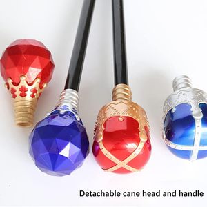 10 Set Fancy King's Scepter impermeable Vintage Walking Stick Cosplay Props accesorio de vestir adultos oro rojo Queen's Scepter - Product Image 5