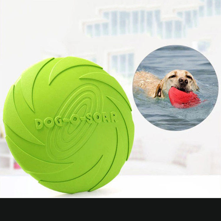 2022 Agreat Silicone Soft Frisbeed Pet Bite Resistant Dog Frisbeed Water Chew Toy Strong Rubber Interactive Custom Frisbeed