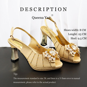 <span class=keywords><strong>Scarpe</strong></span> da Sposa <span class=keywords><strong>con</strong></span> Fibbia Quadrata in Strass e Borsa Abbinata, Set di <span class=keywords><strong>Scarpe</strong></span> e Borsa <span class=keywords><strong>con</strong></span> Diamanti per Cerimonie - Product Image 3