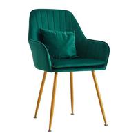 Chaise de salle à manger moderne en cuir PU et tissu velours avec pieds en métal rose, idéale pour café, chambre, restaurant, extérieur et loisirs – Nouvelle collection à succès