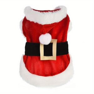 Sudadera con Capucha de Algodón para Mascotas C074, Diseño Navideño de Santa Claus, Ropa de Invierno para Perros, Talla XS, Diseño de Dibujos Animados Cómodo - Product Image 3