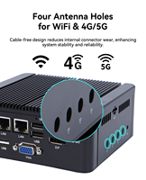 Nano Mini PC Intel BayTrail N2840 J1800 1900 N95 N97 N100 N150 Support Win10 Win11 Linux HD-MI VGA Ordinateur industriel sans ventilateur