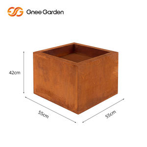 Vente en gros de foyer carré en acier corten pour le jardin et l'extérieur au design personnalisé pour fête, la maison et le jardin - Product Image 3