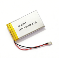 Batterie SUNKING 403765 pleine capacité 1000 mAh 500 cycles pour tablette, lampe, projecteur, haut-parleur, certifiée CE, protection complète NMC