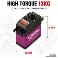 Moteur Servo Robot XQ-RS413 13kg 180 Degrés Engrenage Titane Sans Noyau Numérique OEM Vente en Gros 4.8V-6V Bateau RC