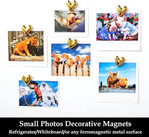 12 Imanes para Refrigerador, Imanes Dorados para Nevera de 0.79 Pulgadas, Pequeños Imanes Decorativos con Forma de Corazón para el Hogar, Cocina y Oficina - Product Image 3