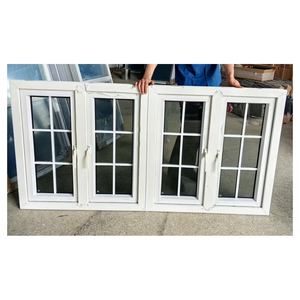 Precio de China, ventanas abatibles de doble acristalamiento de alta calidad, ventanas abatibles exteriores de PVC UPVC con mosquitera - Product Image 6