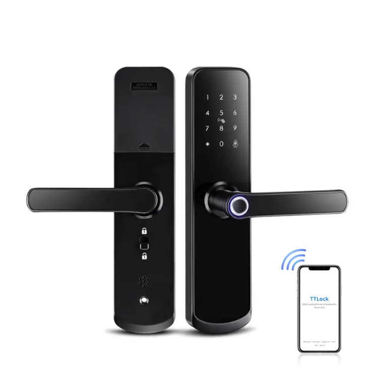 XIMIIR Cloud Fingerprint Handle Lock Door Fingerprint Lock TTLock Tuya Access Control Digital Door Lock