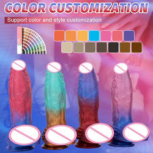 Realistischer Teleskop-Vibrator G-Punkt-Stimulator Beheizter Silikon-Stoßdildo Spielzeug für Frauen Großer Penis-Stil - Product Image 5