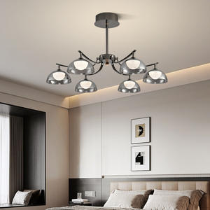 Lámpara colgante nórdica de Arte de gama alta de lujo, lámpara de hierro Simple, lámpara colgante LED de cristal minimalista - Product Image 1