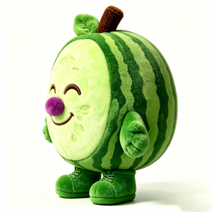 Personaliza tu peluche de sandía sonriente, peluche de sandía con brazos y zapatos - Product Image 3