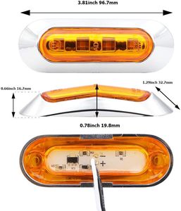 1X4 LED lámpara de posición lateral ámbar rojo claro blanco impermeable 12V-24V señal de giro indicador de posición trasera para camiones y camiones - Product Image 3