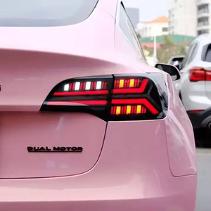 Par de luces traseras para Tesla Model 3 Model <span class=keywords><strong>Y</strong></span> 2017-2019, luces traseras de coche, lámparas de señal dinámica, luces de freno de parada - Product Image 3