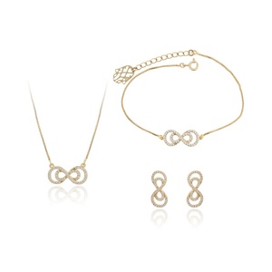 Комплект украшений X000821425 Xuping, ожерелье, серьги, браслет, Женская Девушка, сладкий, со льдом, бант, комплект украшений - Product Image 1