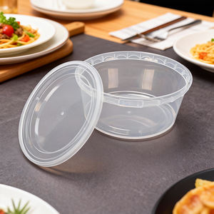 Recipientes de Armazenamento de Alimentos de Plástico Transparente para Atacado, Embalagem de Doces e Lanches, Potes Plásticos com Tampas - Product Image 1