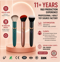 Neuer Stil Mini Tragbarer Vibrator Erotikspielzeug für Frauen Make-up-Pinsel-Form Diskreter Vibrator Nippel G-Punkt Klitoris-Stimulator