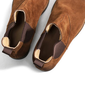Botas <span class=keywords><strong>Chelsea</strong></span> Casuales de Cuero Genuino para Hombre, Color Marrón, Tacón Alto, Altura al Tobillo, para Invierno, con Plantilla de Goma, de Fábrica - Product Image 6