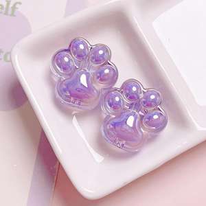 SOJI ลูกปัดอุ้งเท้าแมวน่ารักสุดสร้างสรรค์ทำสร้อยข้อมือลูกปัดอะคริลิคพลาสติก Lucite สำหรับตกแต่งรถของผู้หญิง - Product Image 5