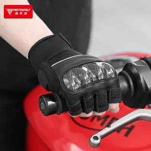 MOTOWOLF anti-sonbahar koruyucu donanım sert kabuk anti kayma jel pedi yarım parmak taktik motosiklet mtb yarış eldivenleri