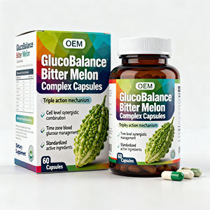 血糖代謝ハーブサポート複合カプセル（クロム、亜鉛、ゴーヤ、シナモン配合）グルコース管理サプリメント - Product Image 1