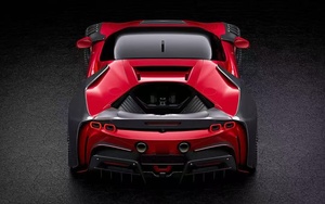 ชุดแต่งสปอยเลอร์ลิ้นหน้าทรง ZE พร้อมชุดแต่งซุ้มล้อแบบ Widebody สำหรับ Ferrari SF90 อัพเกรดด้วยคาร์บอนไฟเบอร์ สภาพใหม่ - Product Image 5
