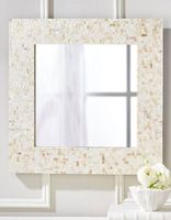 Miroir mural moderne, écologique, durable, fait main, avec cadre en nacre, pour la décoration murale du salon, du hall ou de la salle de bain