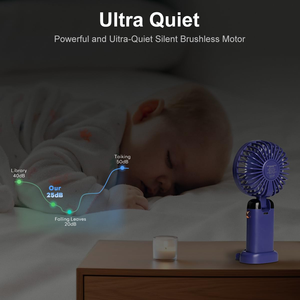 Nouveau ventilateur USB portable 2026, mini ventilateur électrique pliable en plastique rechargeable pour bureau, étudiants, voiture et extérieur – Cadeau idéal - Product Image 2