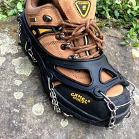 Crampons d'hiver pour la glace et la neige à 19 dents CY CY-225 en acier inoxydable 201 soudé, chaînes antidérapantes pour le camping et la randonnée