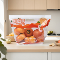Sacs d'emballage transparents à fermeture éclair sur mesure pour fruits, cerises et légumes frais, fabriqués en Chine