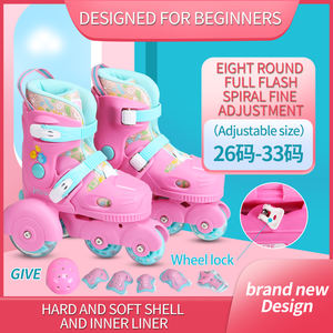 2024 modello principiante pattino sportivo outdoor scarpa sicura per i principianti PU light Roller 4 ruote doppia <span class=keywords><strong>fila</strong></span> <span class=keywords><strong>pattini</strong></span> <span class=keywords><strong>a</strong></span> <span class=keywords><strong>rotelle</strong></span> - Product Image 4