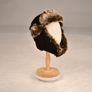 Dos colores a cuadros Otoño Invierno Trooper sombreros y protección para los oídos viento frío cálido piel sintética Rusia invierno trampero <span class=keywords><strong>aviador</strong></span> sombrero - Product Image 4