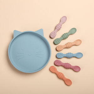 Utensilios de alimentación <span class=keywords><strong>para</strong></span> bebés sin BPA, entrenamiento <span class=keywords><strong>para</strong></span> niños pequeños, <span class=keywords><strong>cuchara</strong></span> previa suave, cucharas de silicona <span class=keywords><strong>para</strong></span> bebés con mordedores - Product Image 3