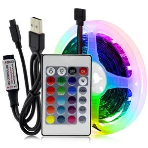Ngoài trời USB dài Bộ dụng cụ 5V 12V 24V RGB RGB linh hoạt nhôm wifi không thấm nước xe thông minh LED Strip Lights