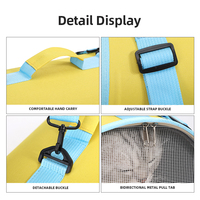 Sac de transport pliable robuste pour animaux de compagnie avec logo personnalisé, en maille respirante, pour les voyages avec animaux