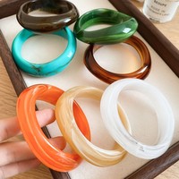 Pulseras de Acrílico Bohemia con Diseño Geométrico Irregular y Voluminoso para Mujer, Brazaletes de Resina Coloridos y Exagerados, Joyería de Regalo