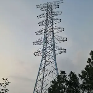 Высокое качество оцинкованная линия передачи стальная угловая решетчатая башня