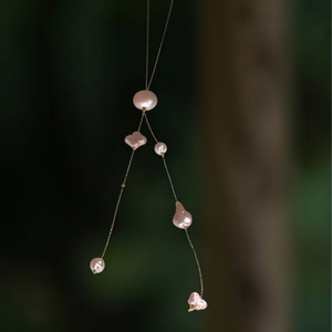 CBBA-1286 Women's Lariat Pearl <b>Necklaces</b> <b>Pink</b> Faux Pearl 316L Stainless Steel Elegant Luxurious Everyday Wear Perfect Accessory - Product Image 3