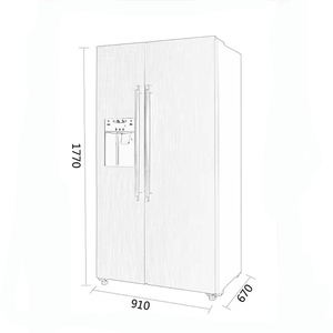 <span class=keywords><strong>Réfrigérateur</strong></span> autoportant BCD-550W1T.<span class=keywords><strong>1</strong></span> 90cm 501L avec machine à glaçons <span class=keywords><strong>Réfrigérateur</strong></span> congélateur - Product Image 3
