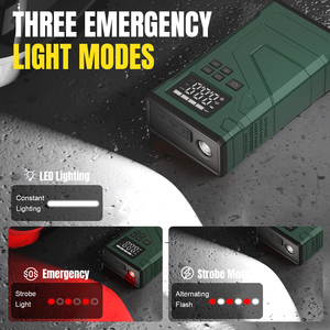 5 in 1 12VJump With Portable Tire 8000mAh Professional for Tires Pre Set Function WLT2503-P1-4 8000mAh Battery Pr - Product Image 5
