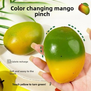 Creative Mango Pinch Le Color Change Advanced Sensory Squishy Toy Technology Slow <b>Rebound</b> Vent Decompression Ball Toy - Product Image 2