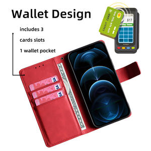 Coque de téléphone en cuir de luxe de couleur pure boucle magnétique étui de téléphone portable pour Samsung S24 S23 S22 <span class=keywords><strong>S21</strong></span> Plus portefeuille porte-monnaie 15 Pro - Product Image 2