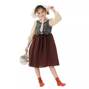 Disfraz de Princesa Medieval Europea Vintage para Niñas, Estilo Granja Pastoral, para Halloween - Product Image 3