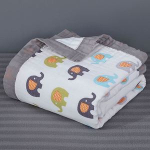 Baby Soft <b>Muslin</b> Gauze 6 Layers Swaddle <b>Blanket</b> Kids Breathable Organic Cotton Floral Sleeping Wraps - Product Image 3