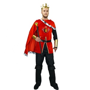 Disfraz de rey con corona para adulto, traje de fiesta de Halloween, Rey guapo - Product Image 1